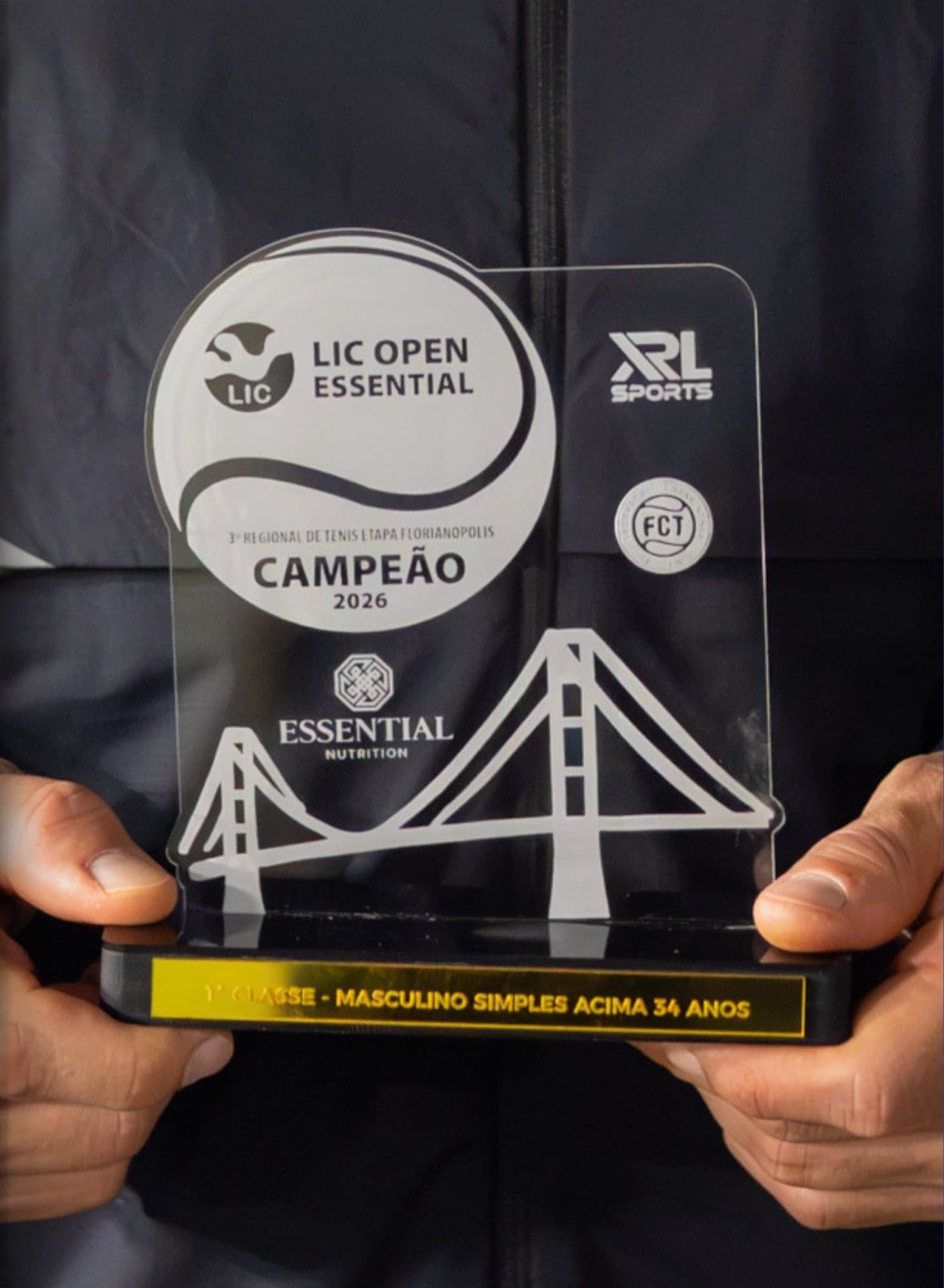 Troféu de campeão do LIC Open Essential